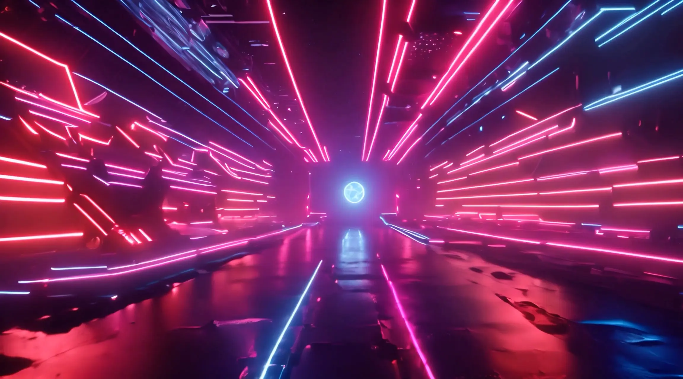 Hyperdrive Hallway Sci-Fi Neon Passage Video